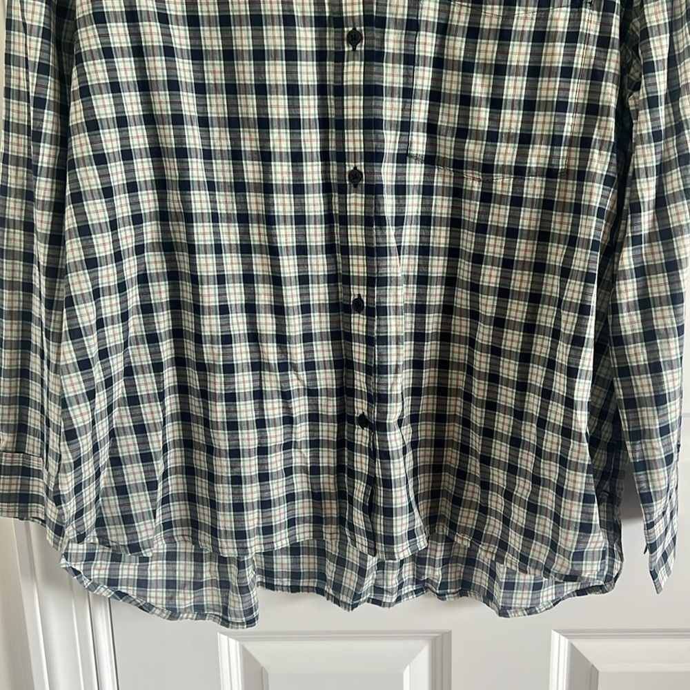 Treasure & Bond Plaid Button Down Blouse Size Medium - Picture 3 of 7